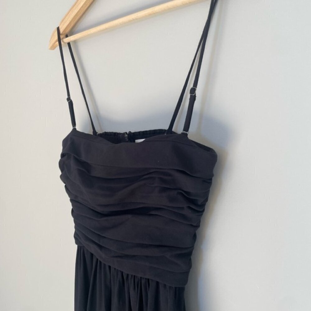 NEW Reformation Lissa Cotton Midi Dress Black Removable Strap | size 4 - Picture 9 of 14